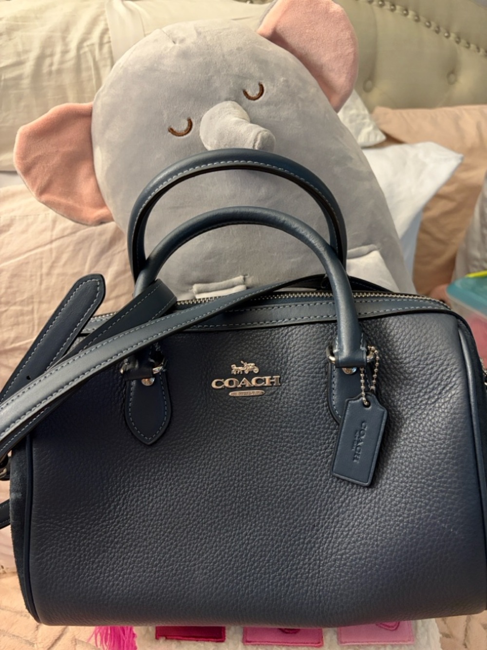 COACH Classic Navy Dome Satchel Handbag NWOT - Picture 10 of 10